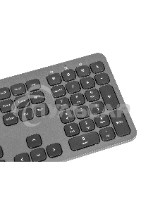 Комплект клавиатура + мышь Оклик 300M клав:серый мышь:серый/черный USB беспроводная slim