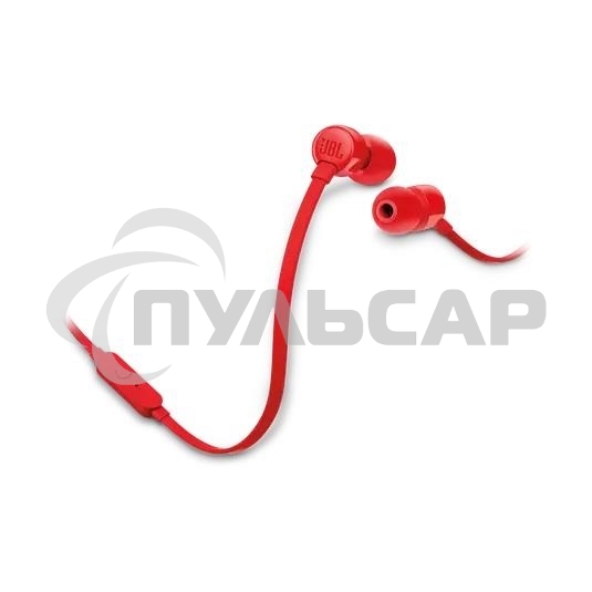 Наушники-гарнитура JBL T110 красный