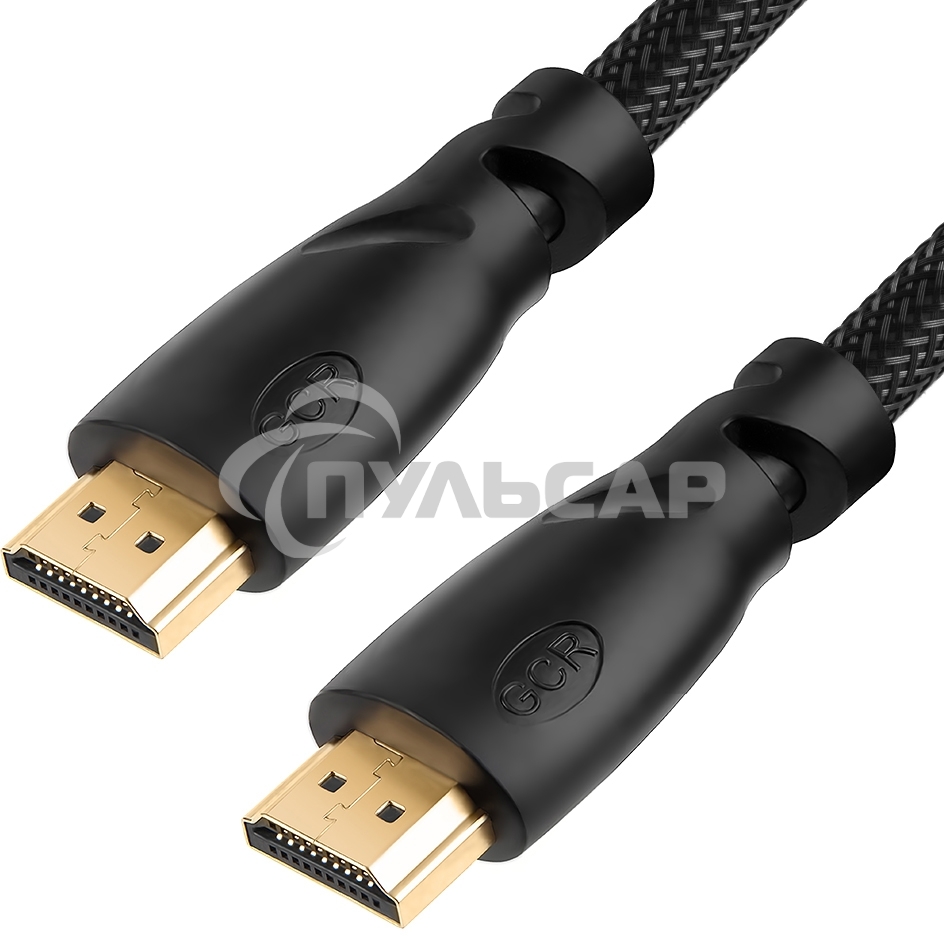 Кабель Greenconnect 1.5m HDMI версия 2.0, HDR 4:2:2, Ultra HD, 4K 60 fps 60Hz/5K*30Hz, 3D, AUDIO, 18.0 Gbит/с, 28/28 AWG, OD7.3мм, тройной экран, черный нейлон, GCR-HM811-1.5m GreenconnectКабель 1.5m HDMI версия 2.0, HDR 4:2:2, Ultra HD, 4K 60 fps 60Hz/5K