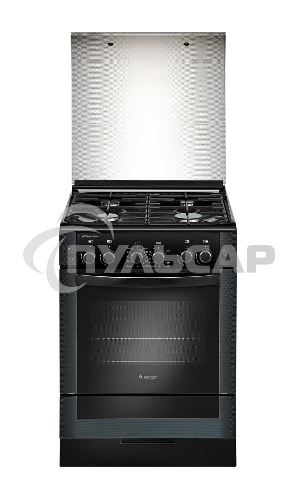 Плита газовая Gefest ПГ 6300-02 0046 черный, конфорок 4 шт, духовка 52 л, 60 см x 85 см x 60 см