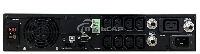 Источник бесперебойного питания Powercom Smart King RT SRT-2000A LCD 1800Вт 2000ВА черный