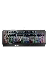 Клавиатура проводная MSI VIGOR GK20 RU черный USB Multimedia for gamer LED (подставка для запястий)
