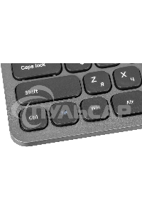 Комплект клавиатура + мышь Оклик 300M клав:серый мышь:серый/черный USB беспроводная slim