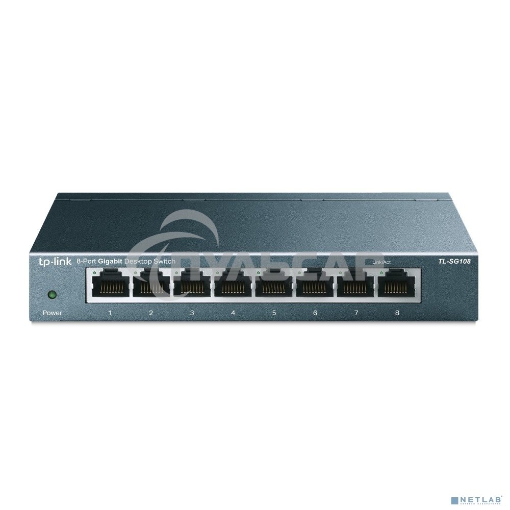 Коммутатор TP-Link SMB TL-SG108 8-port Desktop Gigabit Switch, 8 10/100/1000M RJ45 ports,metal case