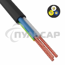 Провод соединительный ПВС 3х0,75 мм² 200 м черный ГОСТ 7399-97