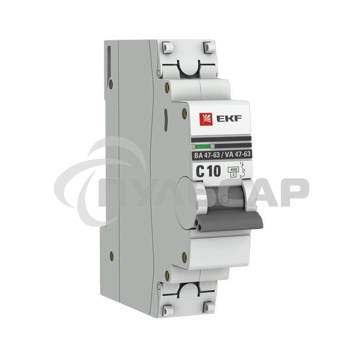 Выключатель автоматический EKF mcb4763-1-10C-pro 1P 10А (C) 4,5kA ВА 47-63 EKF PROxima