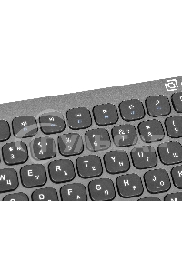 Комплект клавиатура + мышь Оклик 300M клав:серый мышь:серый/черный USB беспроводная slim