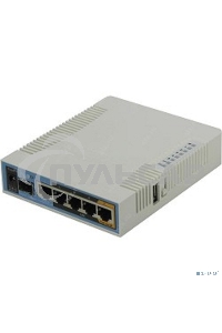 Сетевое оборудование MikroTik RB962UiGS-5HacT2HnT Роутер 2.4+5ГГц, 802.11a/b/g/n/ac, 5x Ethernet 1G, 1x SFP