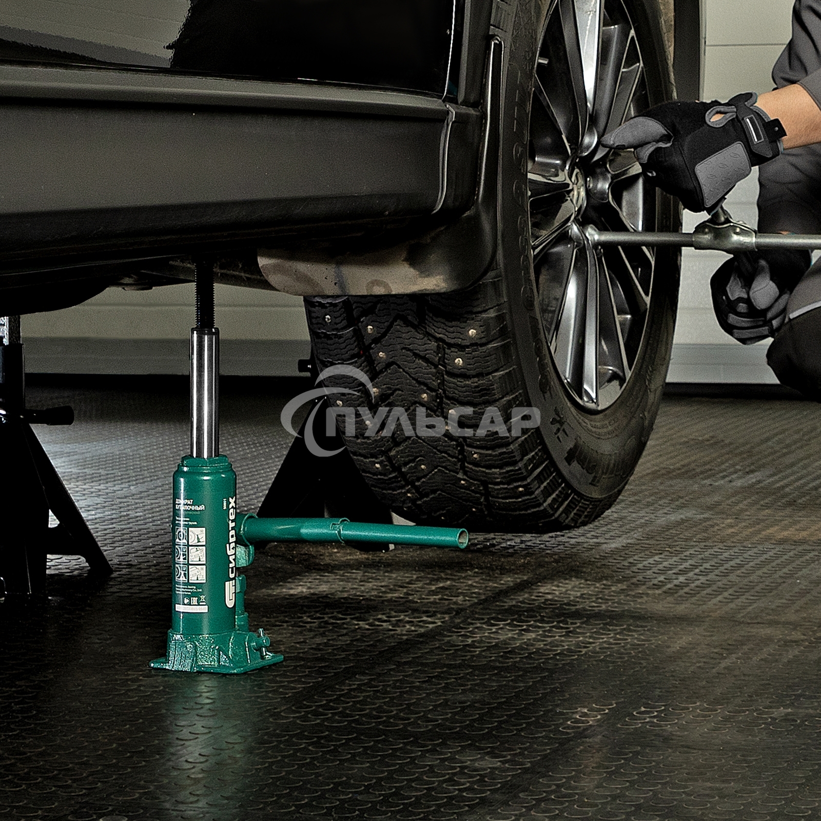 Домкрат гидравлический Сибртех бутылочный, 3т, 180-320мм