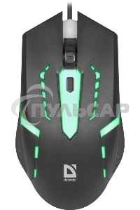 Мышь проводная Defender Hit MB-601 черный, 1200 dpi, USB, кнопки - 4