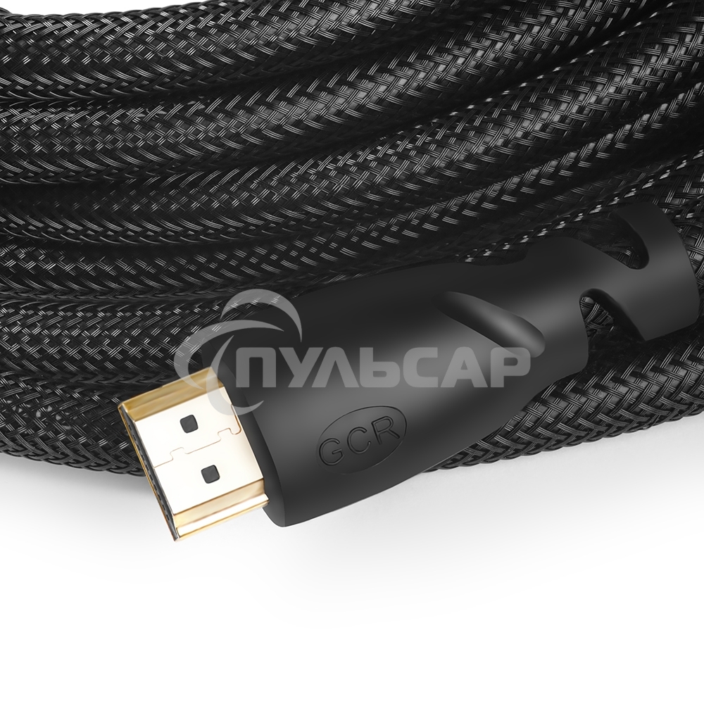 Кабель Greenconnect 1.5m HDMI версия 2.0, HDR 4:2:2, Ultra HD, 4K 60 fps 60Hz/5K*30Hz, 3D, AUDIO, 18.0 Gbит/с, 28/28 AWG, OD7.3мм, тройной экран, черный нейлон, GCR-HM811-1.5m GreenconnectКабель 1.5m HDMI версия 2.0, HDR 4:2:2, Ultra HD, 4K 60 fps 60Hz/5K