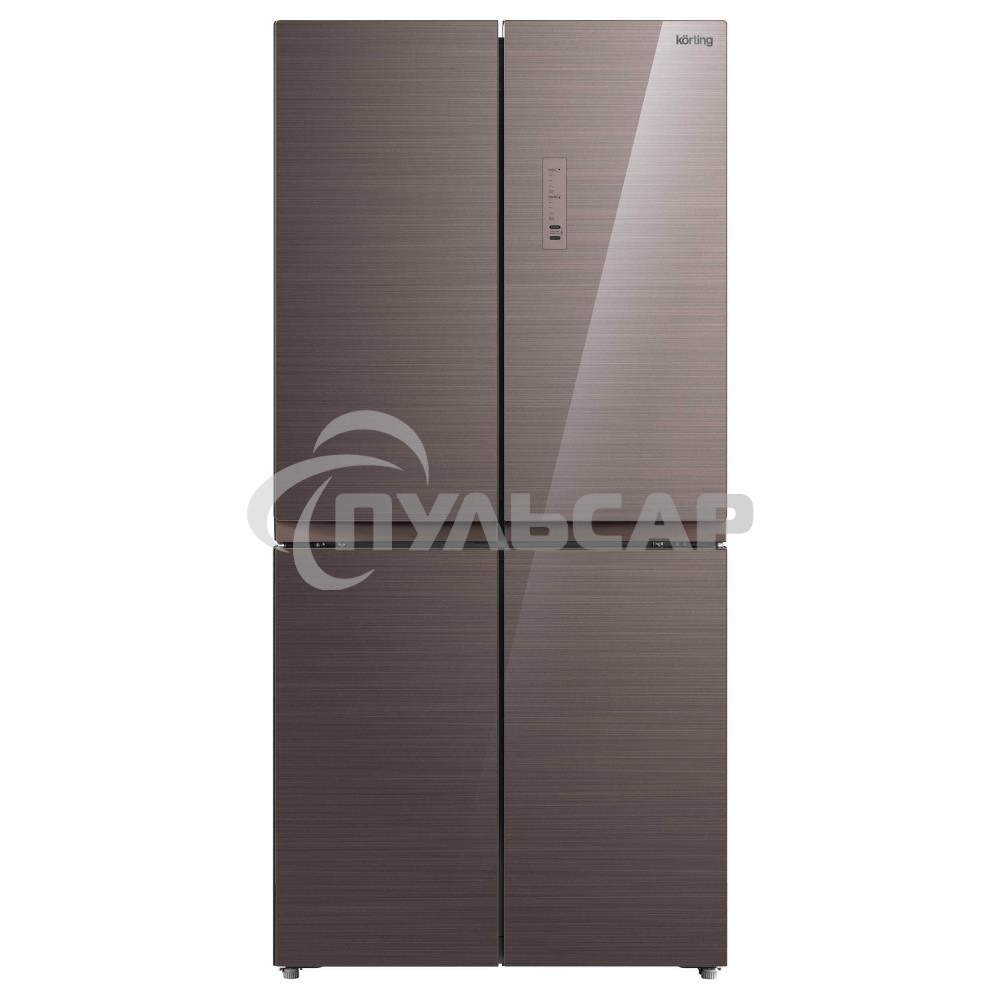Холодильник Korting KNFM 81787 GM коричневый трехкамерный 303/153л морозилка сбоку, No Frost, Side by Side