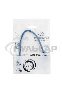 Патч-корд UTP Cablexpert кат.5e 0.25м, литой, многожильный, синий