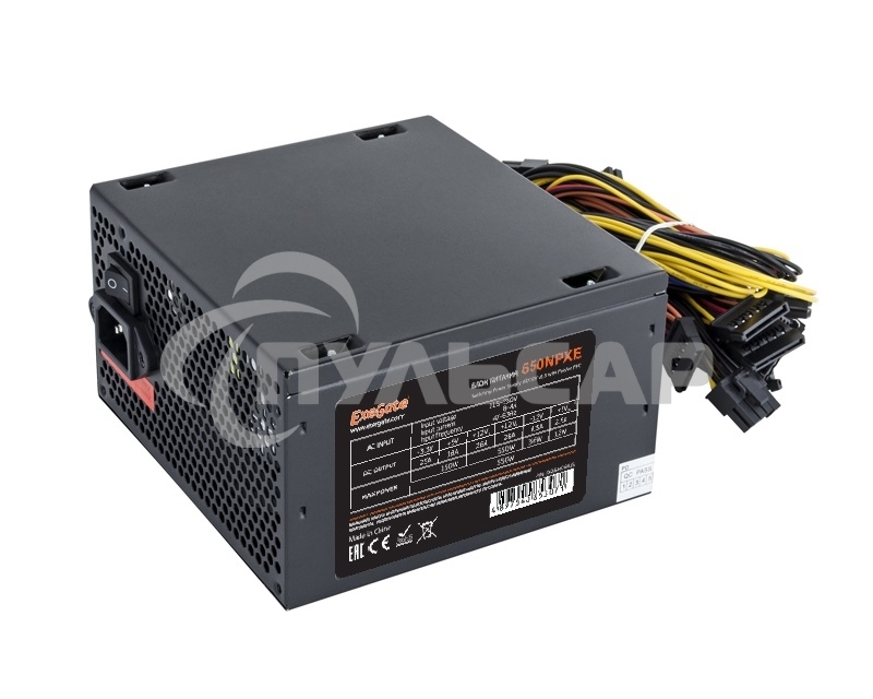 Блок питания ExeGate 650NPXE (EX264476RUS-PC), 650Вт, 120мм, черный