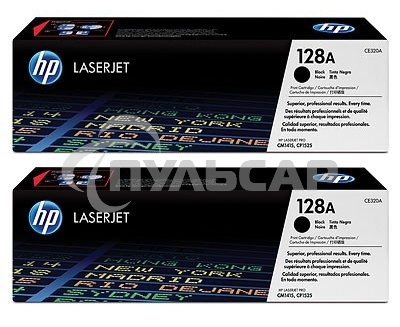 Картридж лазерный HP CE320AD 128A черный двойная упаковка для CLJ Pro CM1415FN/CM1415FNW/CP1525N/CP1525NW 2 x 2 000 стр.
