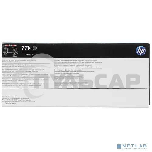 Картридж струйный HP №771C B6Y07A черный матовый для HP DJ Z6200 (775мл)