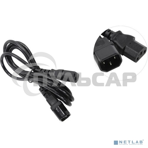 Кабель монитор-компьютер (UPS->уст-во) ExeGate Power EC-1,8P (С13->С14) VDE-250V-3*0,5-CU, 6A, 1.8м