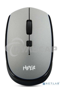 Мышь беспроводная HIPER HOMW-081 серый, 1600 dpi, радиоканал, USB, кнопки - 4