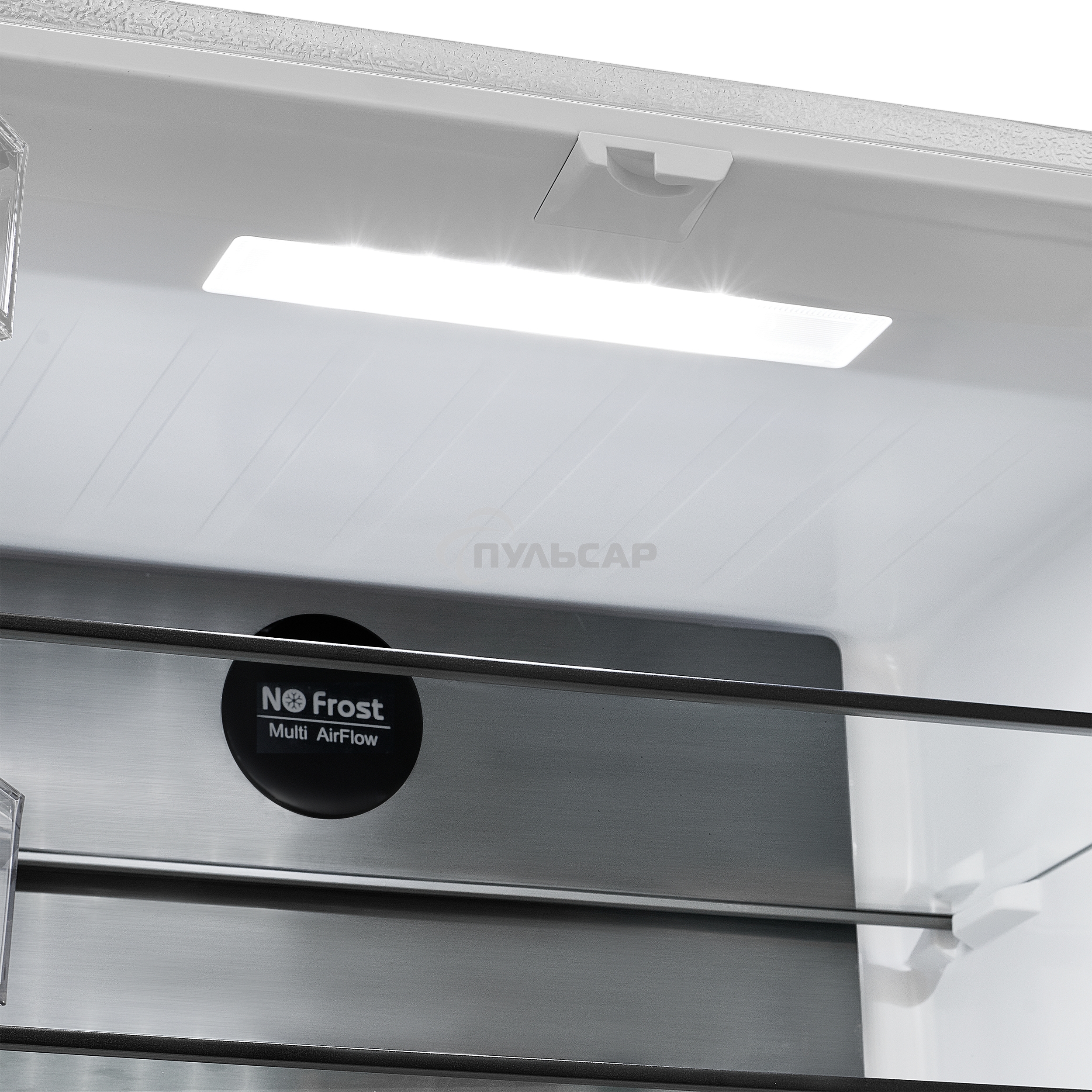 Холодильник Maunfeld MFF183NFWE белый трехкамерный инвертор 270/135л морозилка снизу, Total NoFrost, Side by Side