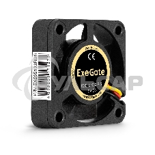 Вентилятор для корпуса ExeGate EX04010S2P-5 черный, 40 мм, 5000 об/мин, 24 дБ, 3 pin