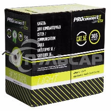 Кабель витая пара PROconnect LIGHT FTP 4PR 26AWG, CCA, CAT5, бухта 305 м