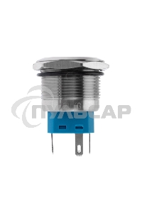 Кнопка антивандальная Ø 22 12 В Б/Фикс (5с) (ON)-OFF/(OFF)-ON подсв./зеленая Rexant