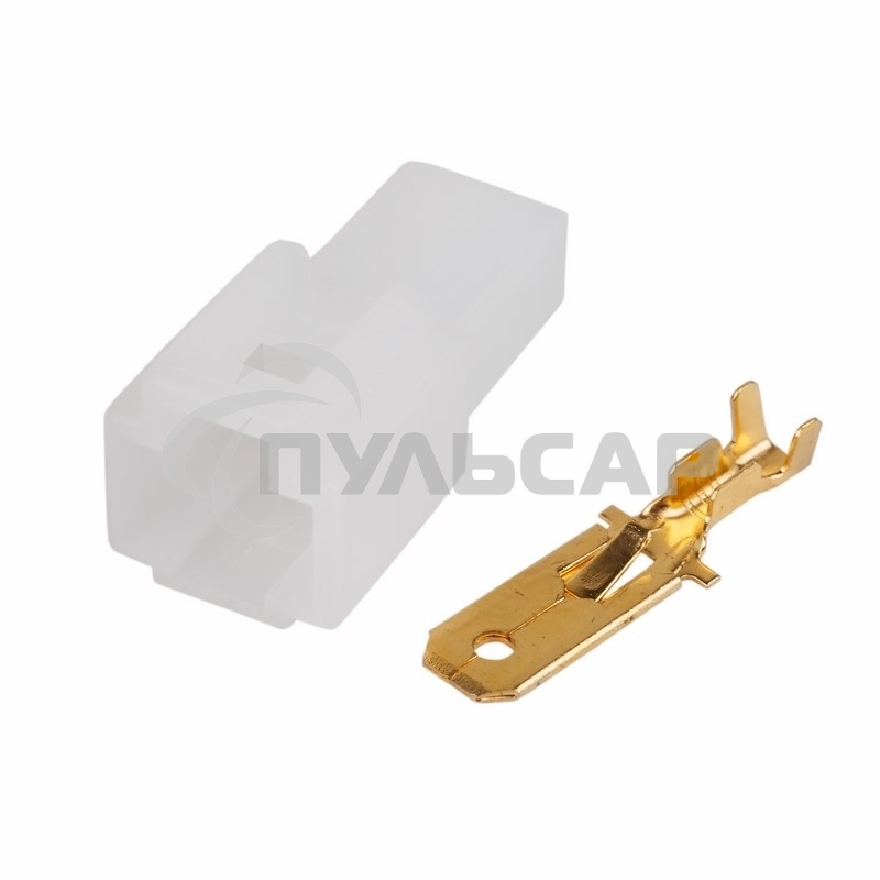 Клемма плоская штекер 6.3 мм 1-1.5 мм² (РП-п 1.5-(6.3)) + колодка Rexant