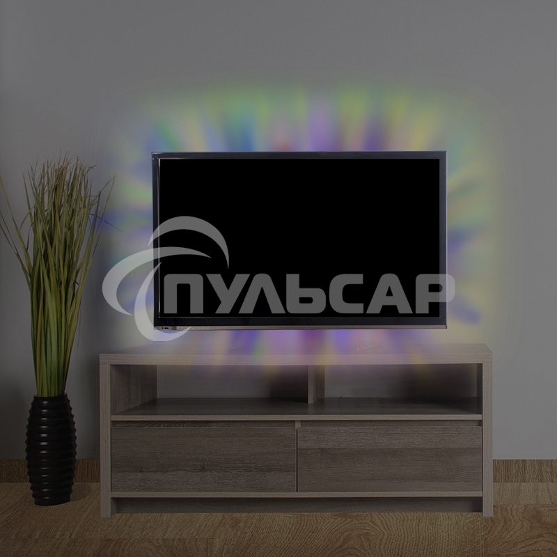 Лента светодиодная с USB коннектором 5 В, 10 мм, IP65, SMD 5050, 60 LED/m, цвет свечения RGB