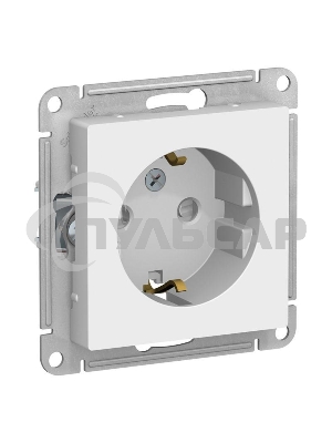 Розетка с заземлением со шторками Schneider-electric ATN000145 ATLASDESIGN, 16А, механизм, БЕЛЫЙ