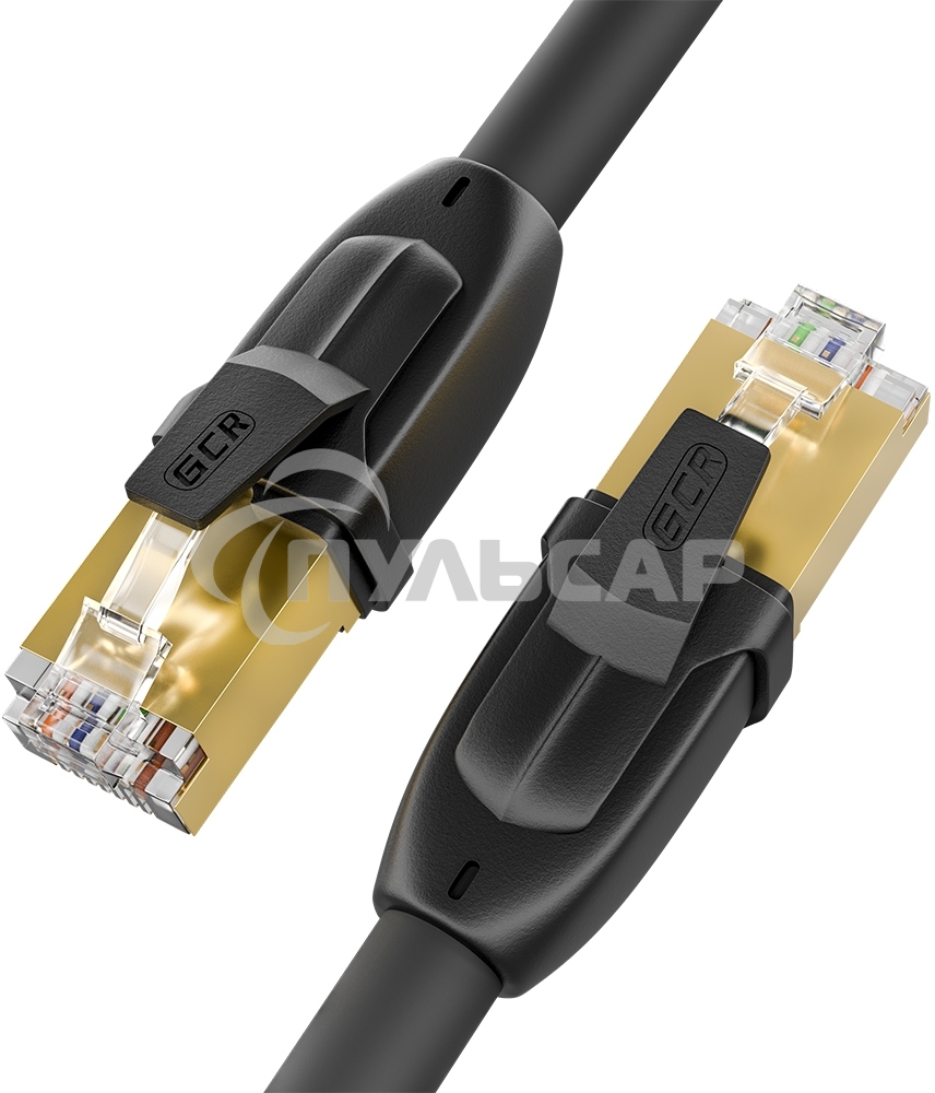 Патч-корд GCR PROF прямой 3.0m, FTP медь кат.6, позолоч. контакты и коннектор, 25 AWG, Deluxe ethernet high speed 10 Gbит/с, RJ45, T568B, GCR-52550