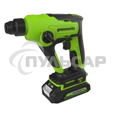 Перфоратор аккумуляторный бесщеточный GreenWorks GD24SDS1K2, 1,2 ДЖ, 24V, c АКБ 2А·ч и ЗУ, в сумке (3803107UA)