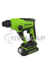 Перфоратор аккумуляторный бесщеточный GreenWorks GD24SDS1K2, 1,2 ДЖ, 24V, c АКБ 2А·ч и ЗУ, в сумке (3803107UA)