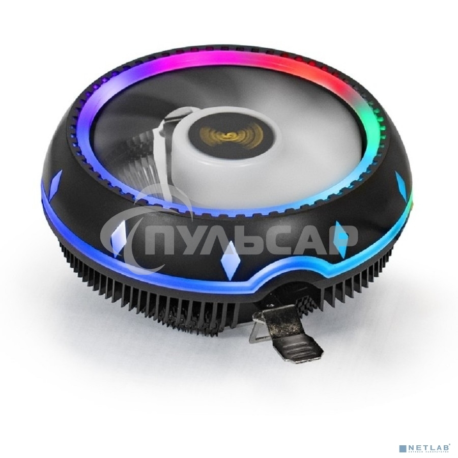 Кулер для процессора ExeGate Dark Magic EE126M-PWM.RGb черный, 120 мм, алюминий, 2000 об/мин, 24 дБ, 4 pin, 100 Вт, 65 мм