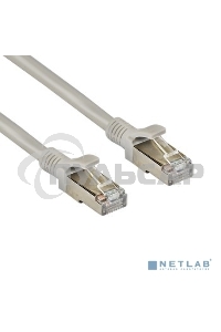 Патч-корд ExeGate FTP-RJ45-RJ45-C5e-CU-1M-GY, FTP, cat.5e, 1м, медь, серый