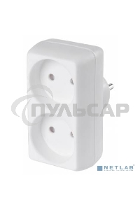 Сетевой разветвитель Buro BU-PS2-W (2 розетки) белый (пакет ПЭ)