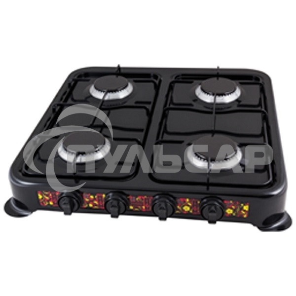 Газовая плита Energy EN-004B (ШхВхГ)545х90х510 мм. 4 газ. конфорки. Рабочая поверхность эмаль. черный.