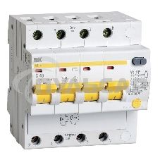 Выключатель автоматический дифференциального тока Iek MAD10-4-040-C-300 АД14 4Р 40А 300мА ИЭК