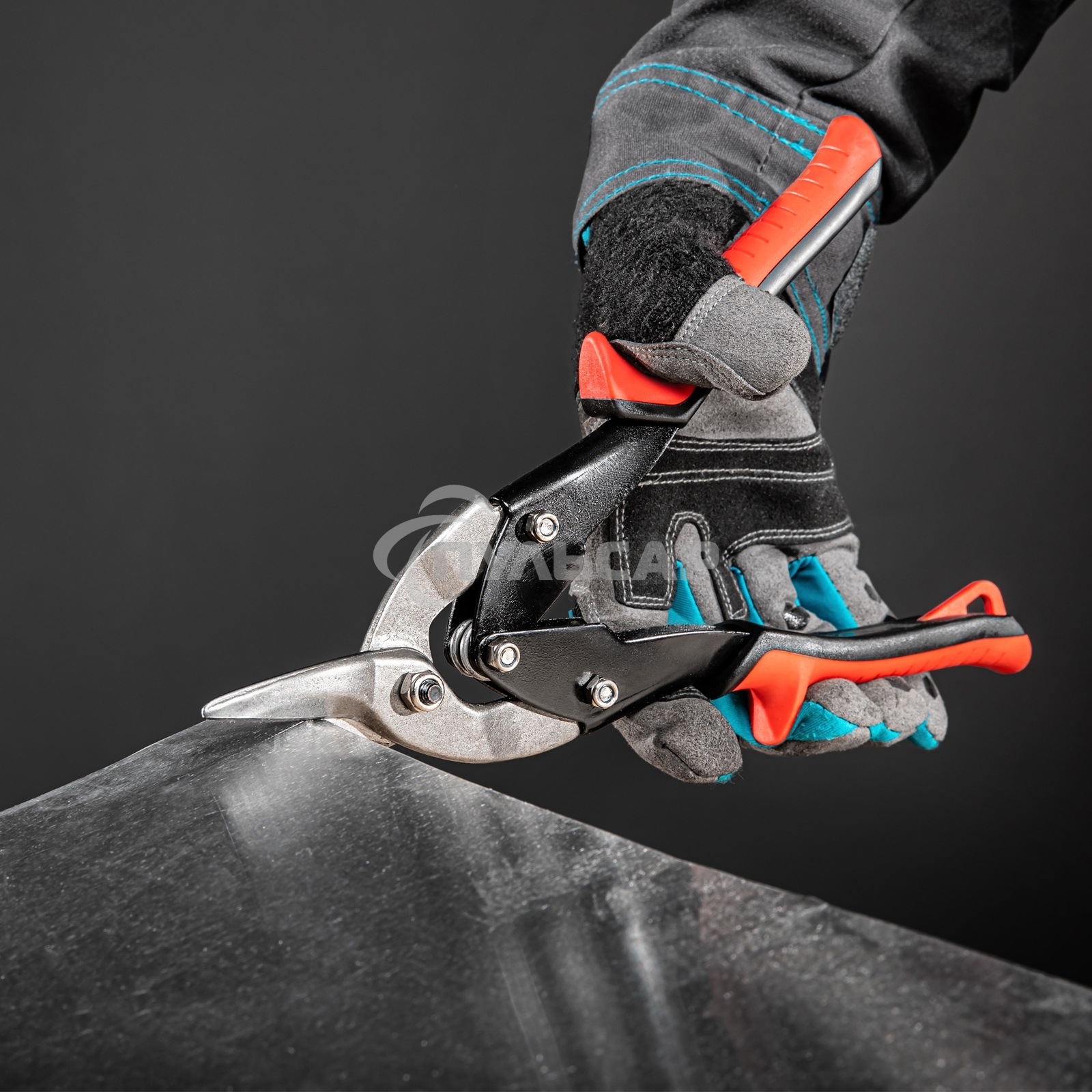 Ножницы по металлу Matrix, 250 мм, правые, обрезиненные рукоятки