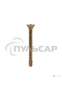 Саморез оконный KRANZ сверло, 3.9х35, желтый цинк, короб (500 шт./уп.)