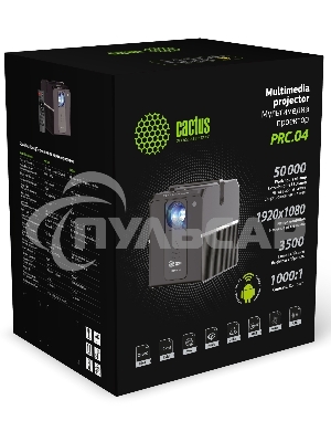 Проектор Cactus CS-PRC.04B.WUXGA-A LCD 3200Lm (1920x1080) 2000:1 ресурс лампы:30000часов 1xUSB typeA 1xHDMI 1.35кг