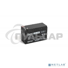 АКБ свинцово-кислотная SKAT SB 1209 тип AGM 12V 9А·ч I зар. 2,7 А (ножевые клеммы, гарантия - 18 месяцев) (2540)