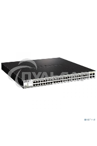 Настраиваемый коммутатор D-Link DGS-1210-52MPP/E2A PROJ WebSmart с 48 портами 10/100/1000Base-T и 4 портами 1000Base-X SFP (порты 1-48 с поддержкой PoE 802.3af/802.3at (30 Вт), PoE-бюджет 740 Вт)