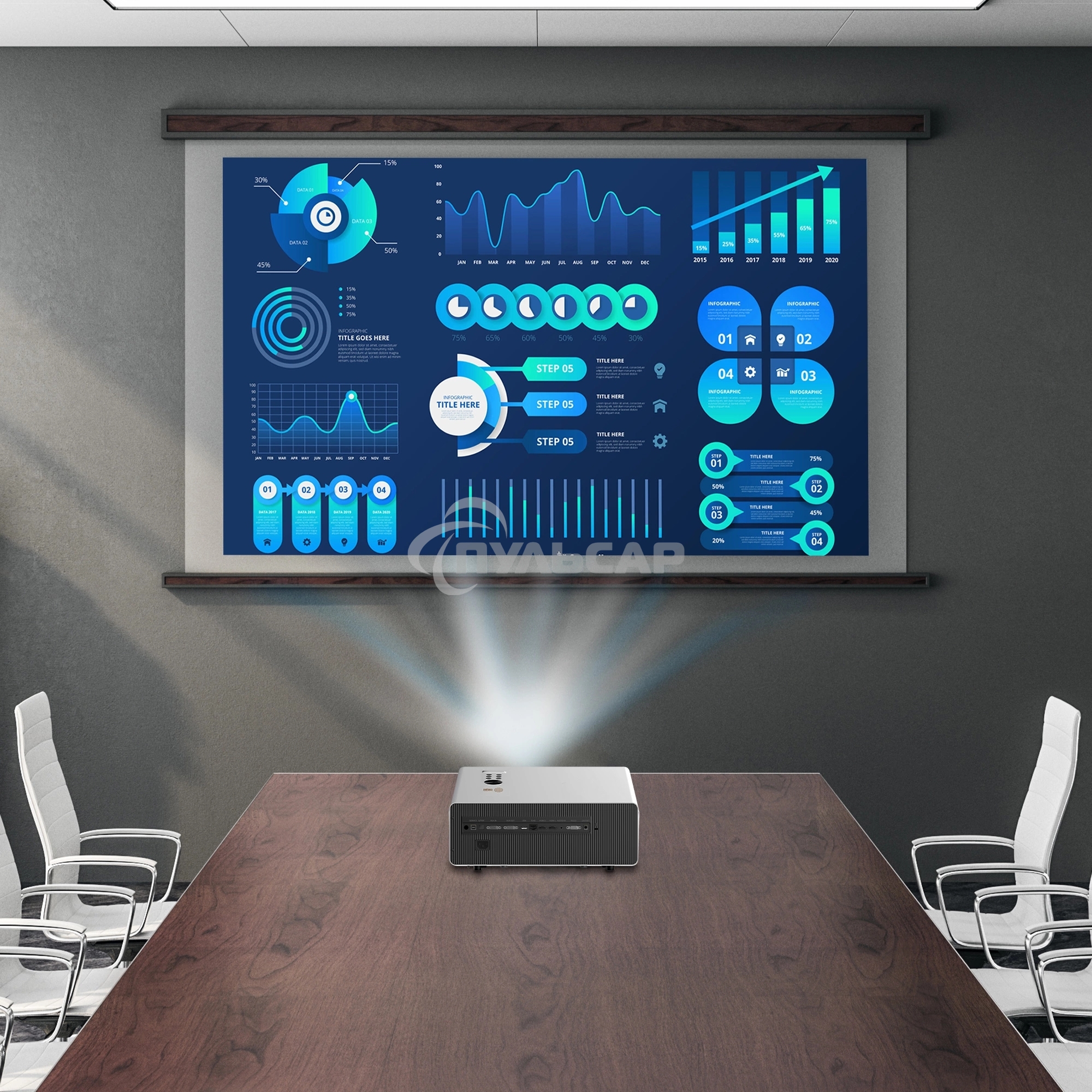 Проектор Cactus CS-C4.SG DLP 45600Lm (1920x1080) 800000:1 ресурс лампы:25000часов 1xUSB typeA 1xHDMI 6.8кг