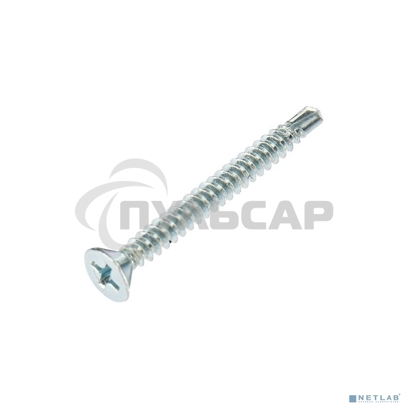 Саморез оконный KRANZ сверло, 3.9х38, белый цинк, короб (500 шт./уп.)