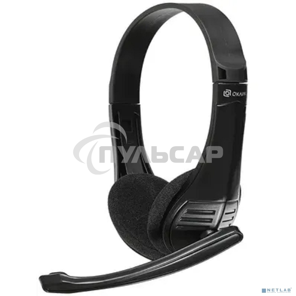 Наушники с микрофоном Oklick HS-M150 черный 2.2м накладные оголовье (NO-003N)