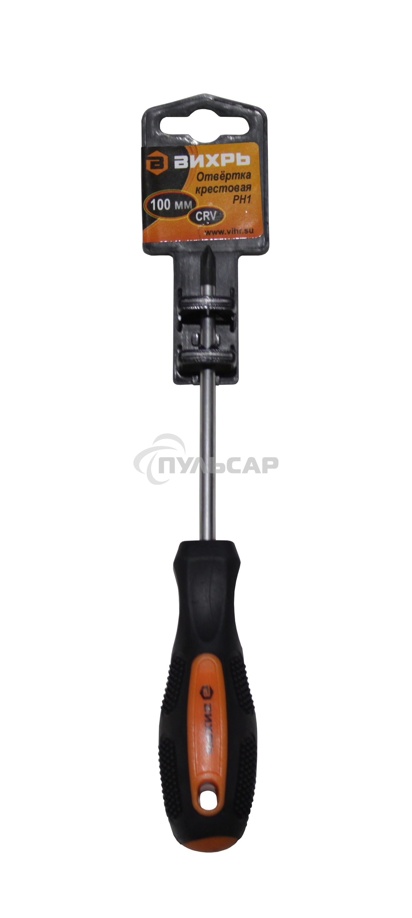 Отверткакрестовая ВИХРЬ PH1, 100 мм