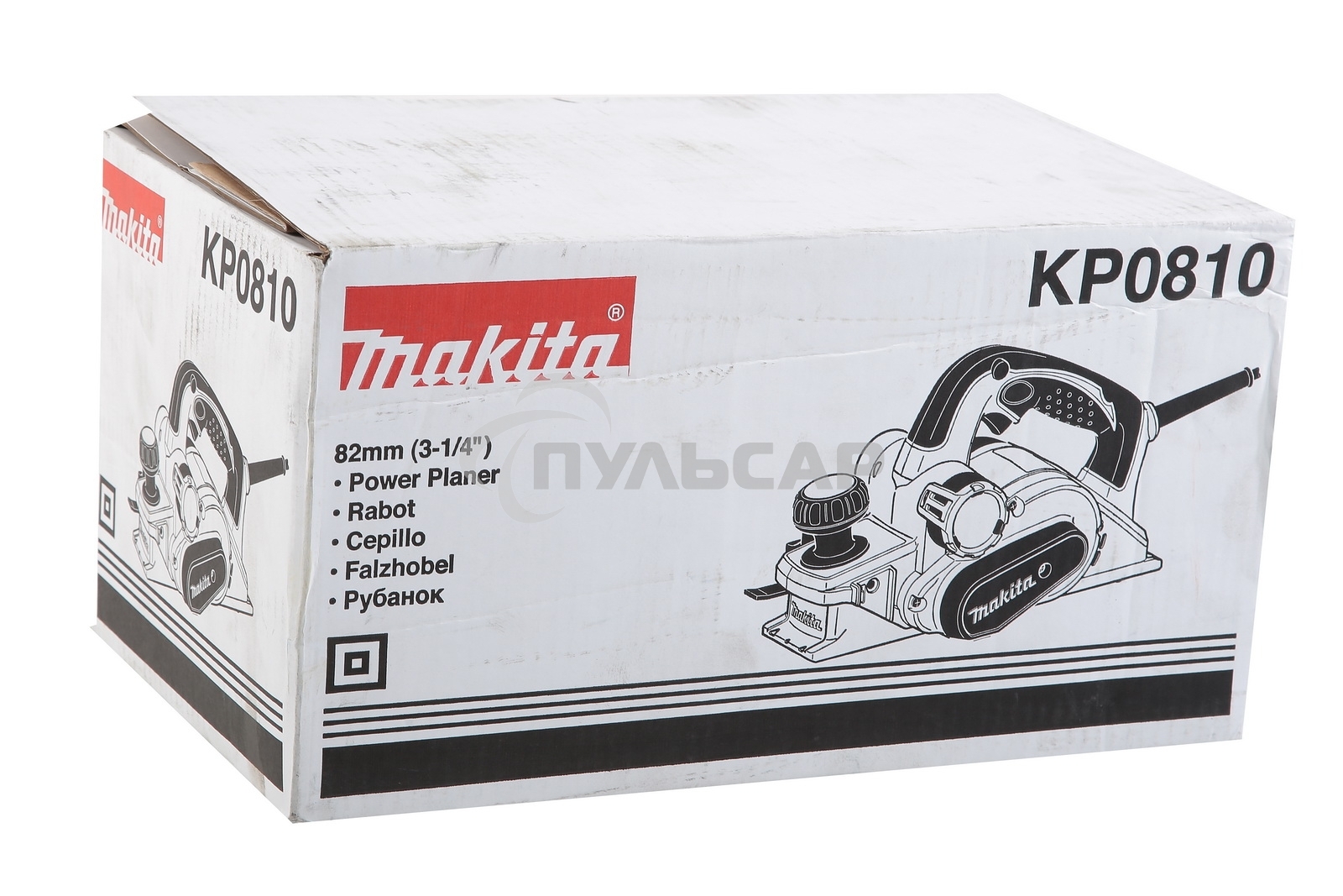 Рубанок Makita KP0810 Рубанок,850Вт,16000об\м,ширина-82мм,глуб-4мм,3.2кг,кор,парал упор