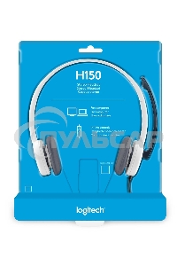 Наушники с микрофоном Logitech H150 белый накладные оголовье (981-000350)
