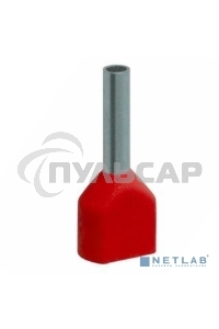 Наконечник-гильза изол. НГИ2 1.5-12 кр. (уп.100шт) ИЭК UTE10-D2-6-100