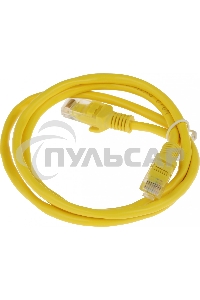 Патч-корд UTP Cablexpert кат.5e, 1м, литой, многожильный (желтый)